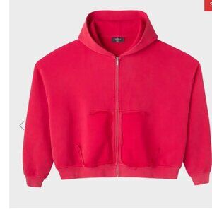 HMDD Clifford Zip Up Hoodie Red Size M NWT